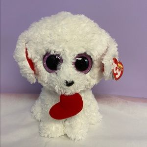 Ty Beanie Boos HONEY BUN the Valentine Dog ❤️ Medium 9.5” Stuffed Animal